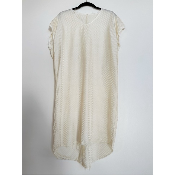 AQC Silk Checkered Dress Ivory Size 1 / Small - Picture 1 of 9